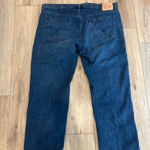 Levi's 559 straight leg dark blue navy denim jeans 44x30